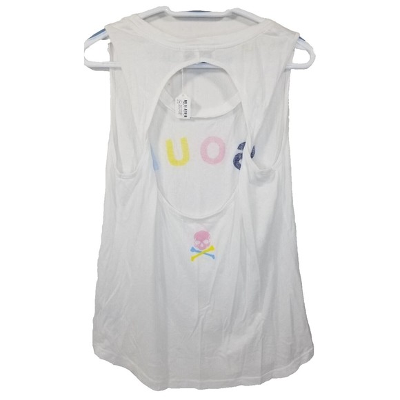 SoulCycle Open Back Tank top SOUL On Front Skull On Back -  Size SM - New - Picture 2 of 4